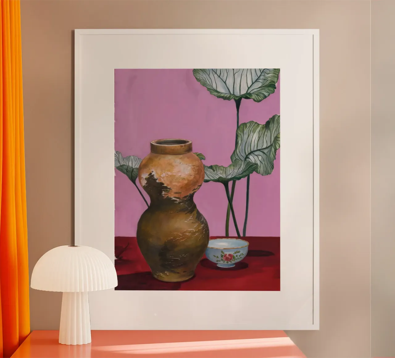 Lotus Aardse Genade poster met kunststof frame van Opal Strokes