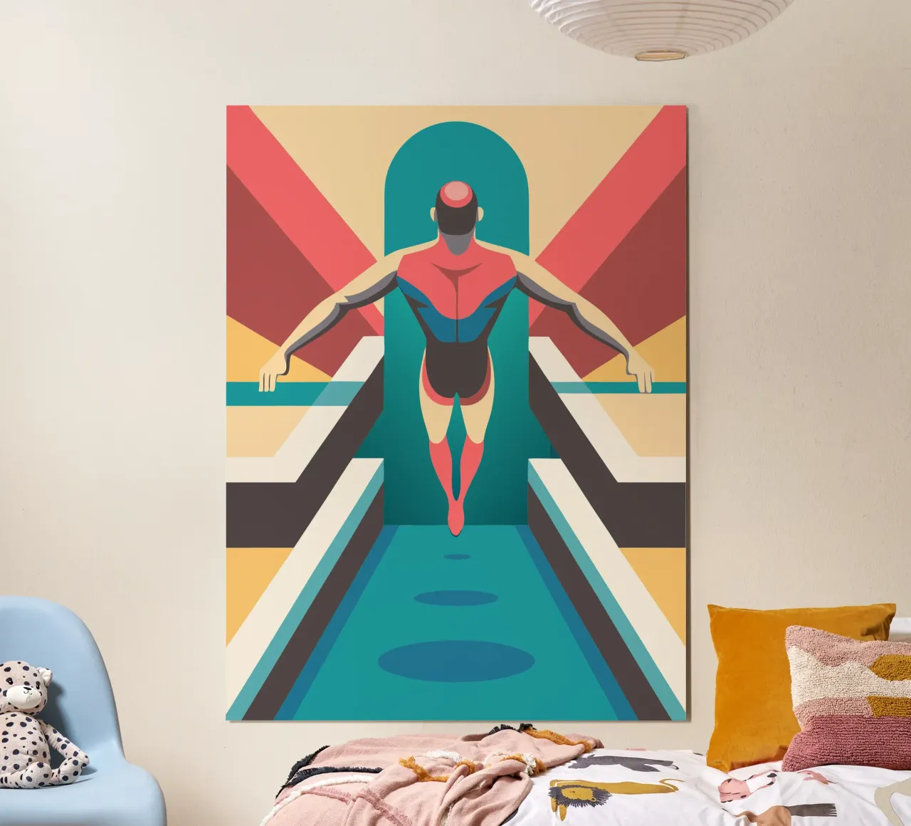 sport de plongée vectoriel imagination poster de Faiza