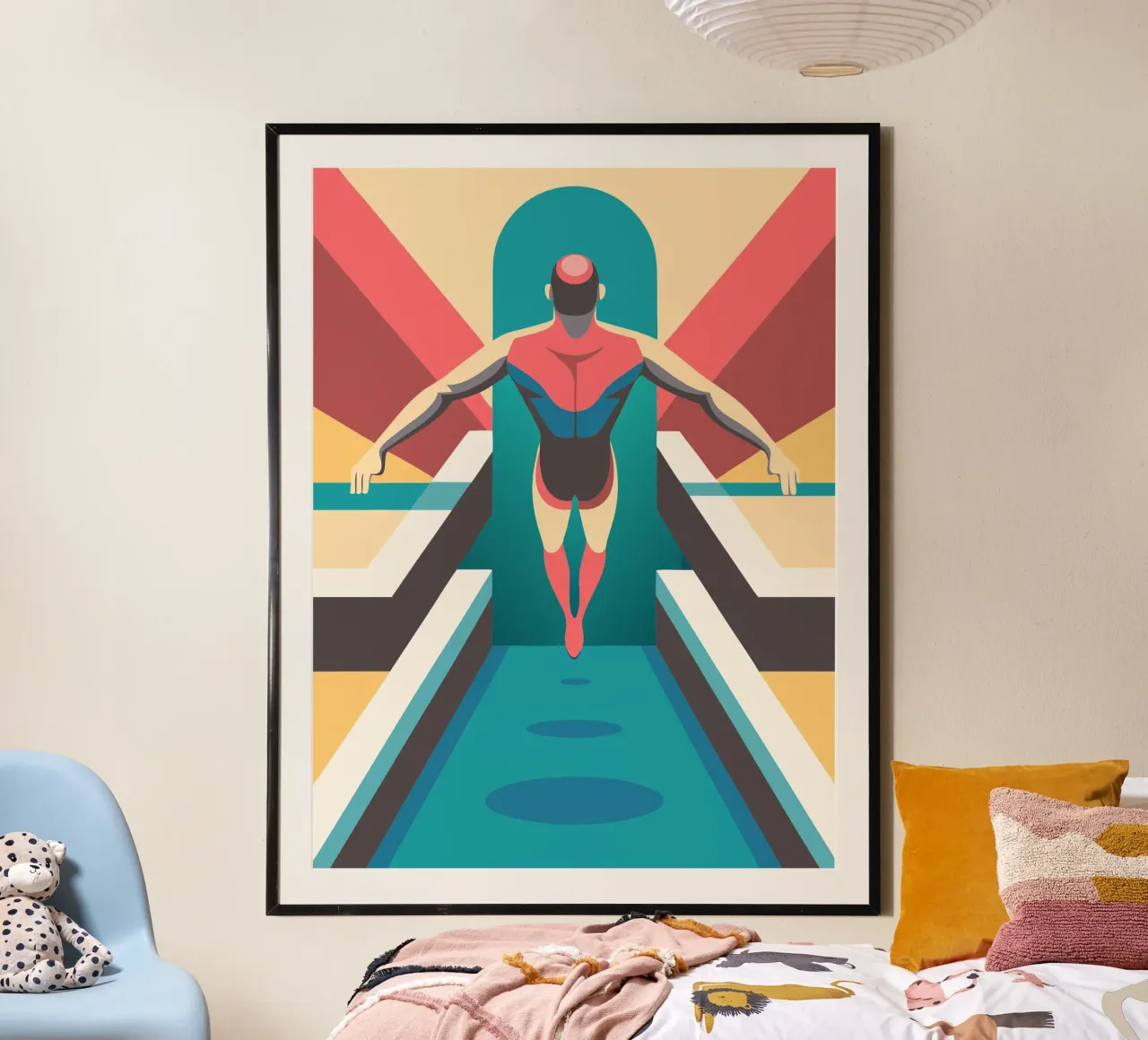 sport de plongée vectoriel imagination poster de Faiza