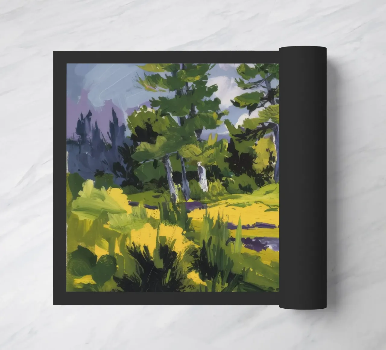 Pine River Bend doormat by Radiance Landscape