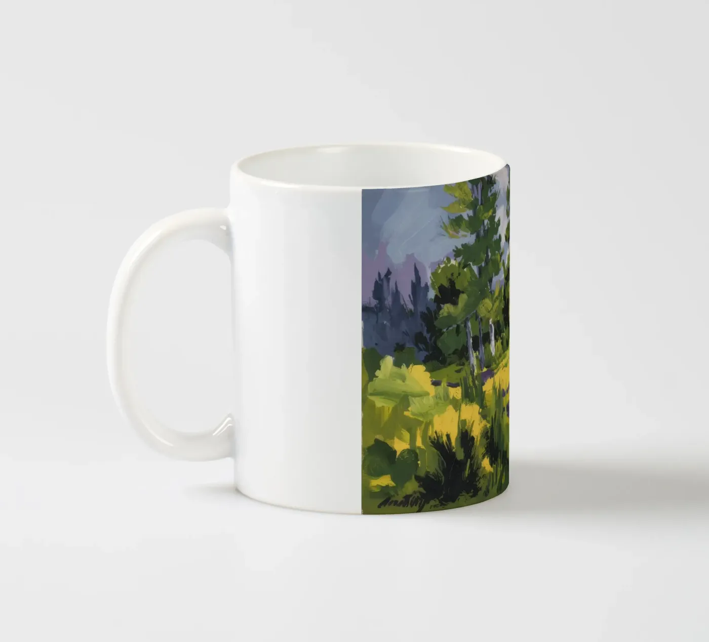 Pine River Bend ceramic mug by Radiance Landscape