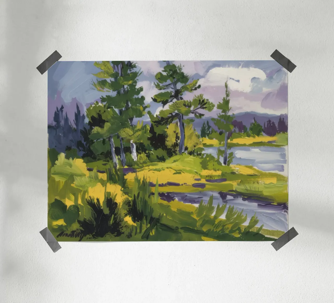 Ansa del fiume Pine poster da Radiance Landscape