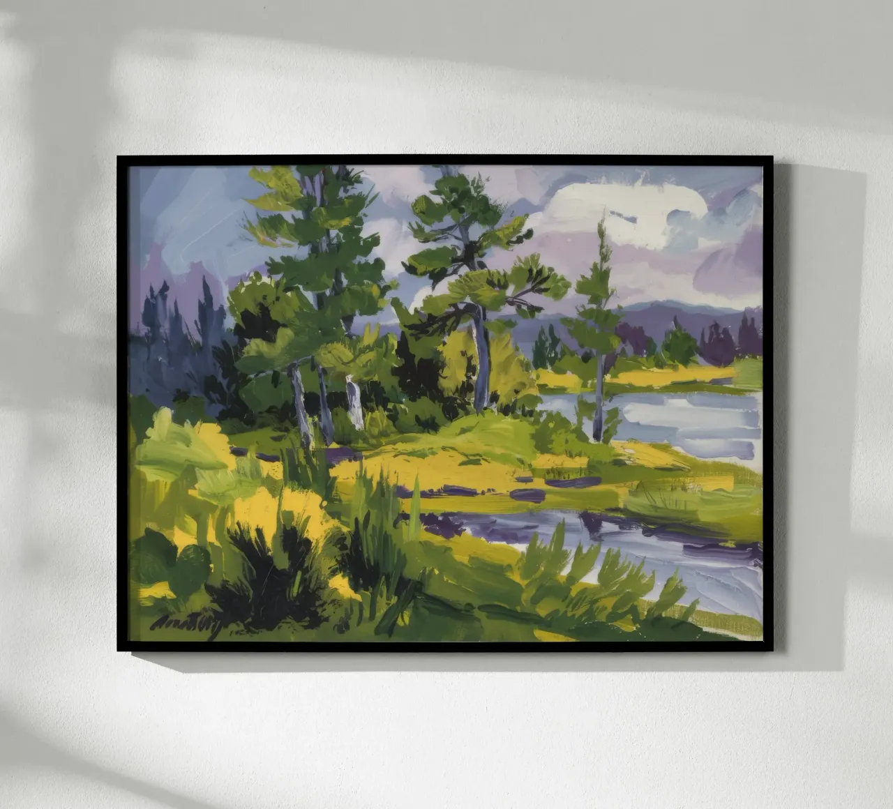 Ansa del fiume Pine carta hahnemühle da Radiance Landscape
