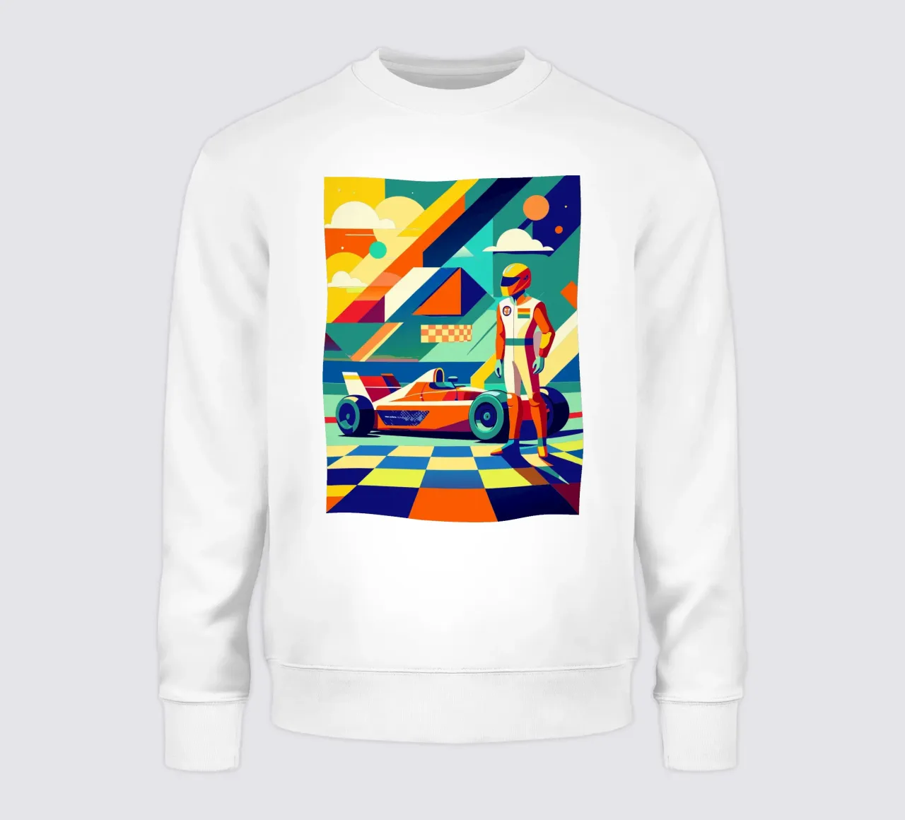 Imaginación vectorial de un coche deportivo de F1 sudadera de Faiza