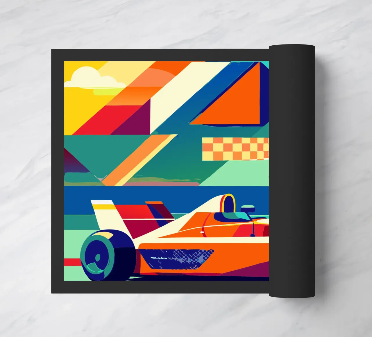 Imaginación vectorial de un coche deportivo de F1 felpudo de Faiza