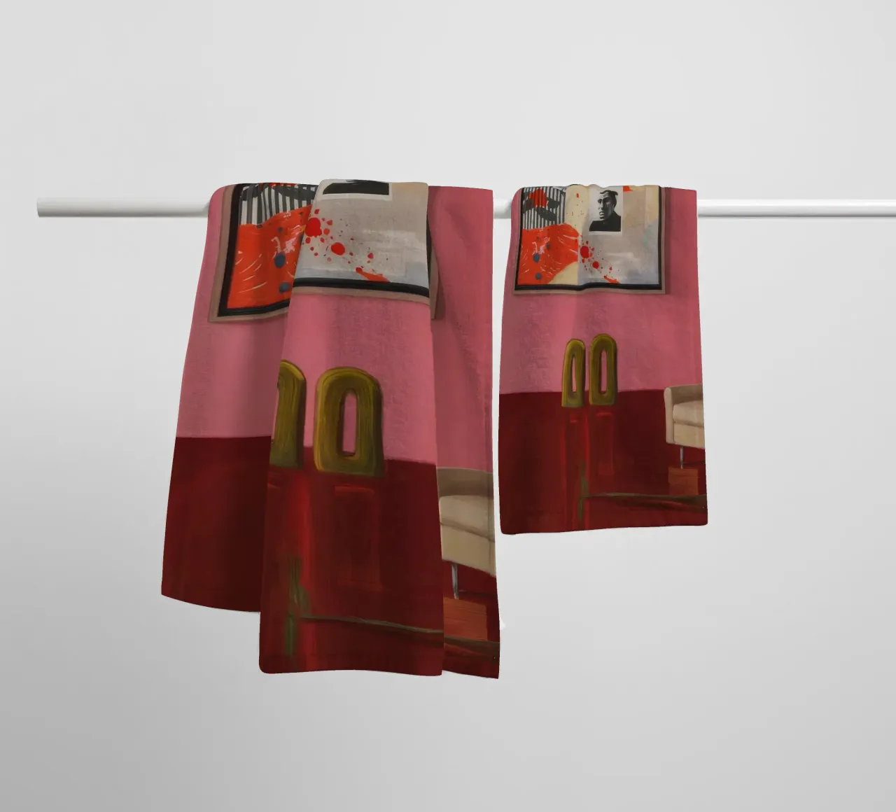 Modern Pink Salon towel by Opal Strokes