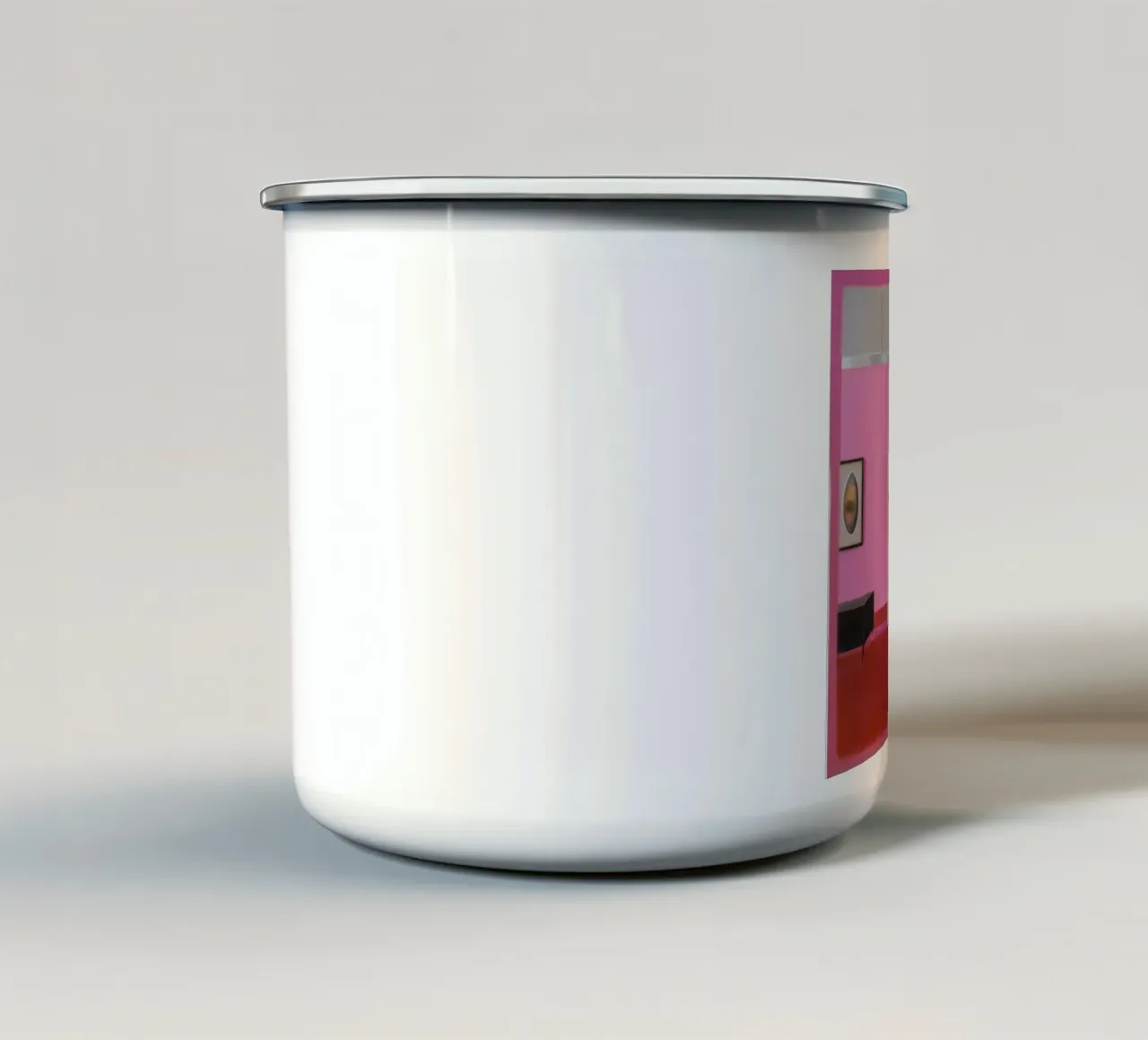 Grande Esposizione Rosa tazza in smalto da Opal Strokes
