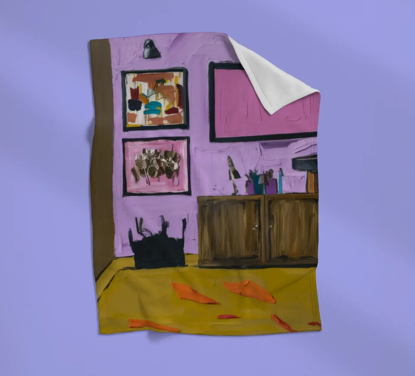 Roseate Cabinet Array fleece blanket by Opal Strokes