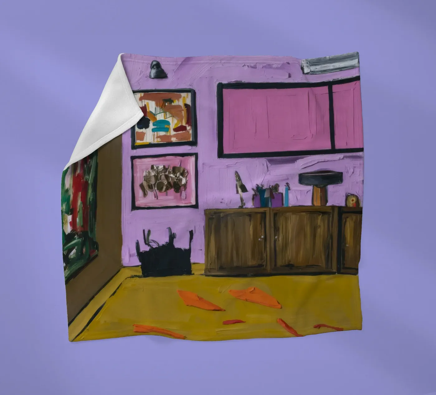 Roseate Cabinet Array fleece blanket by Opal Strokes