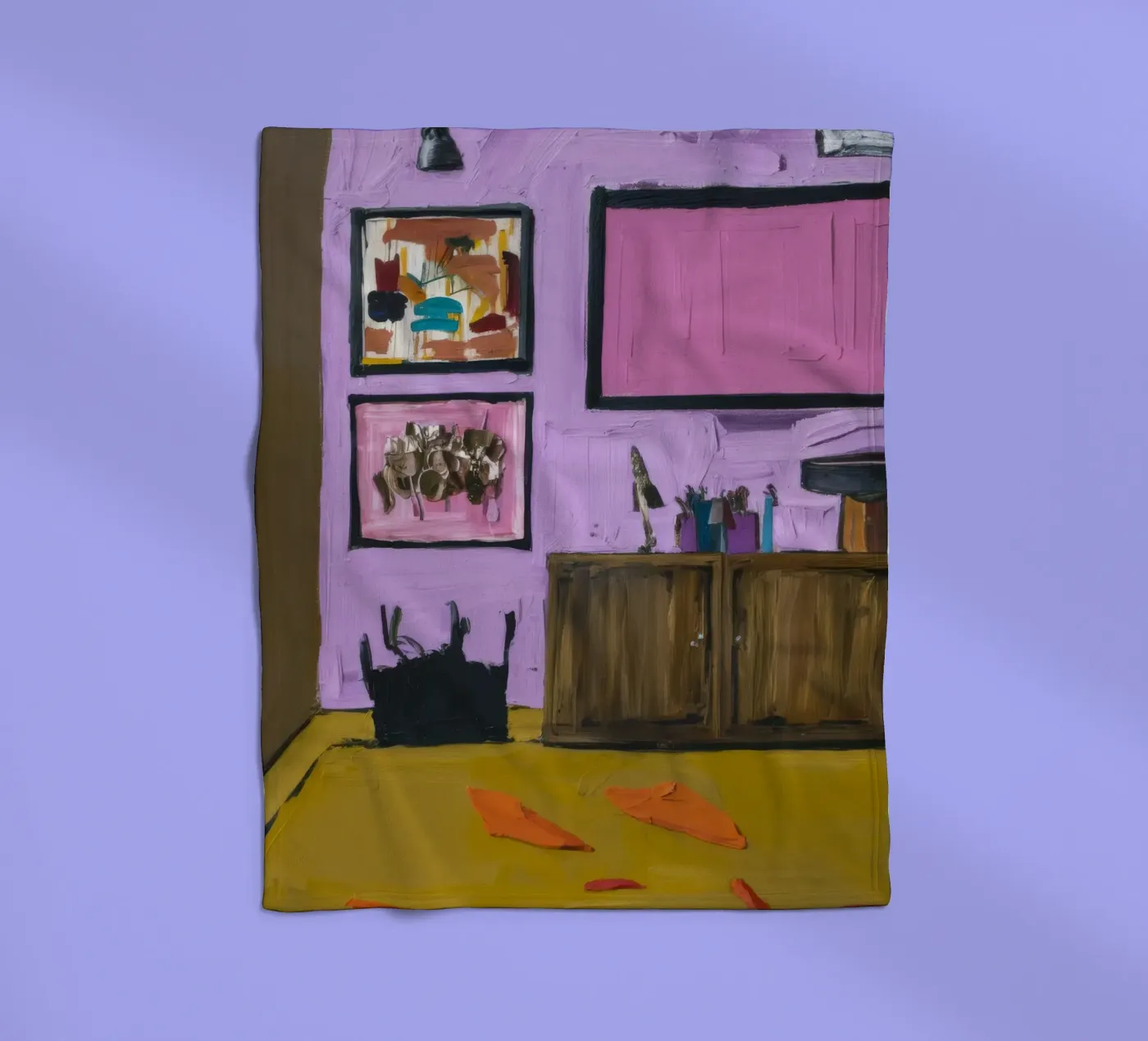 Roseate Cabinet Array fleece blanket by Opal Strokes