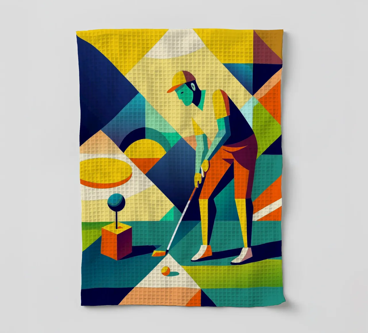 golf sport vektor vorstellung Geschirrtuch von Faiza