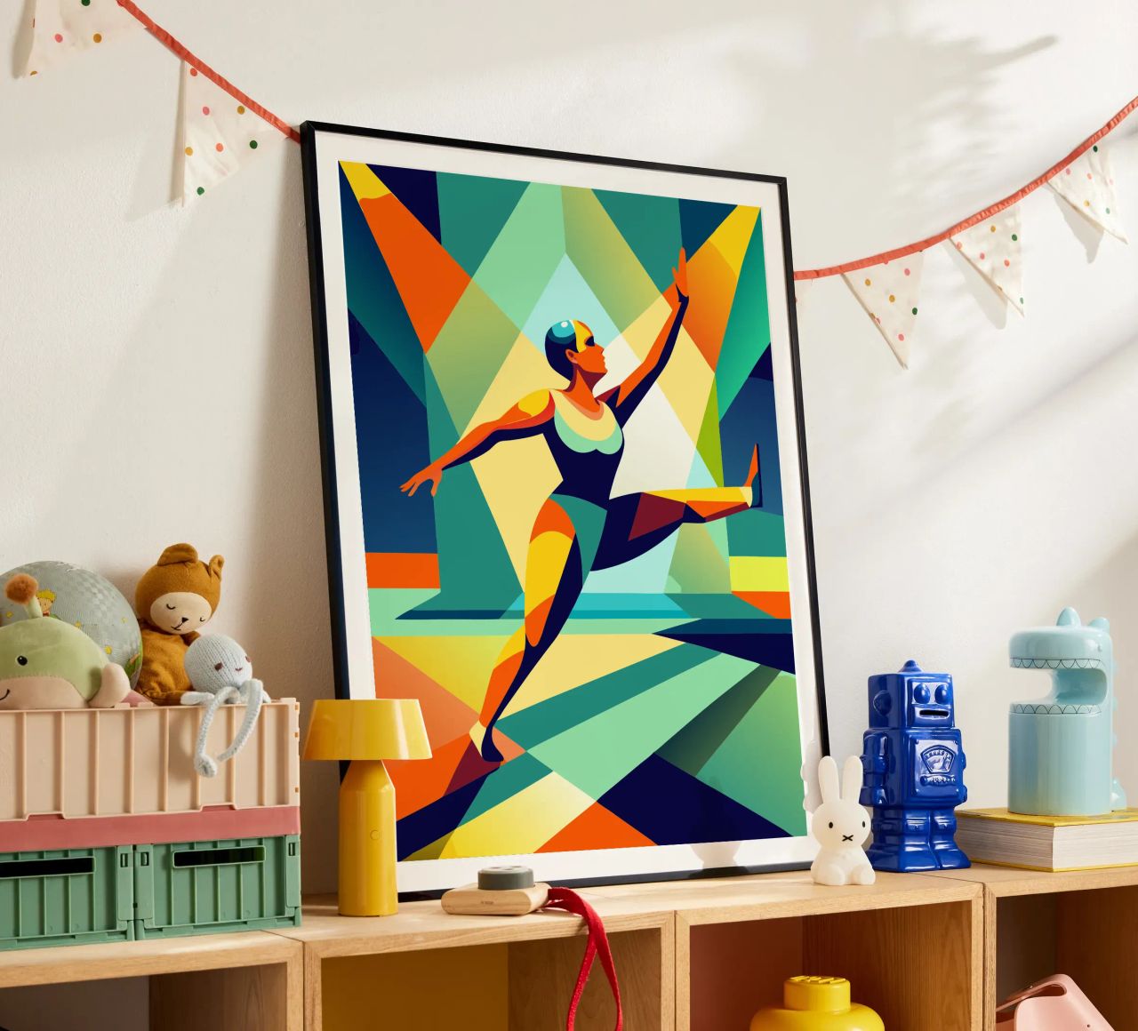 gymnastic sport vector imagination poster by Faiza