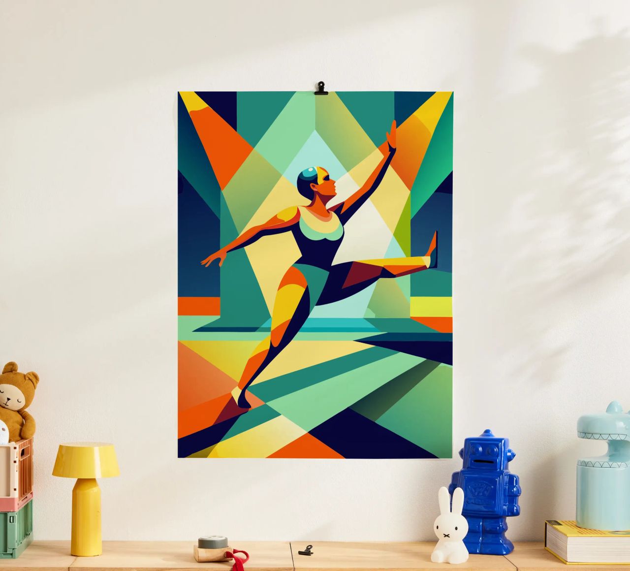 gymnastic sport vector imagination poster by Faiza