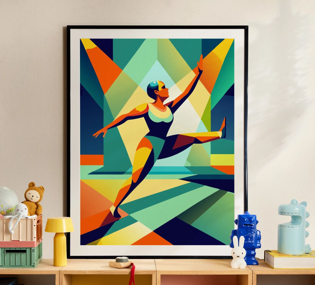 gymnastic sport vector imagination poster by Faiza