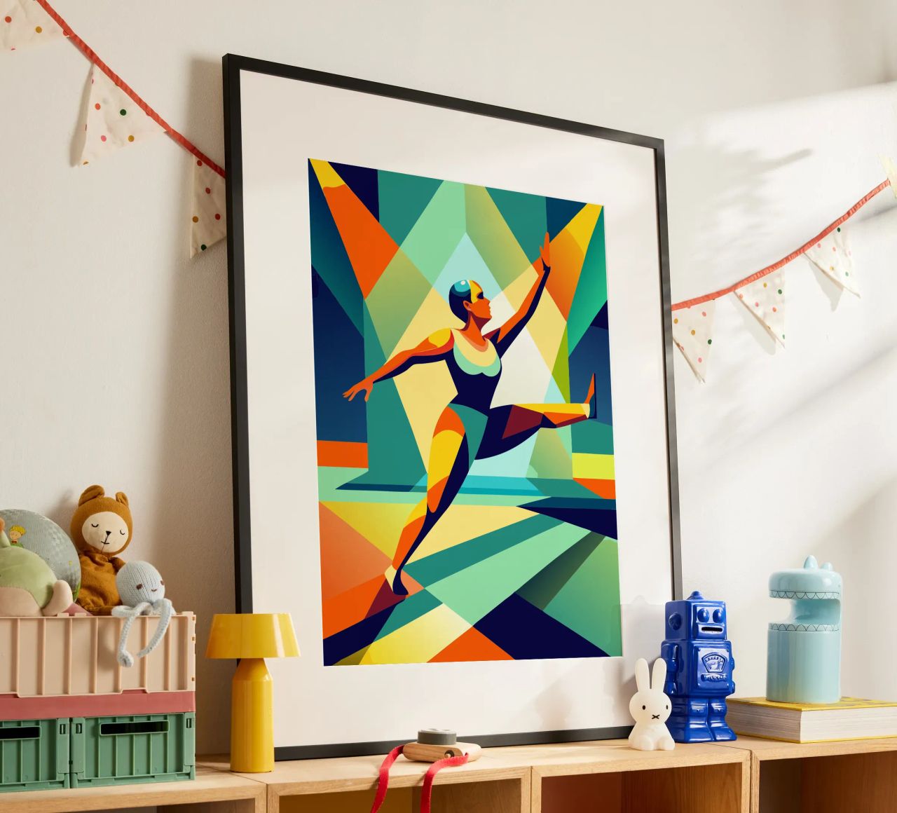 gymnastic sport vector imagination poster by Faiza