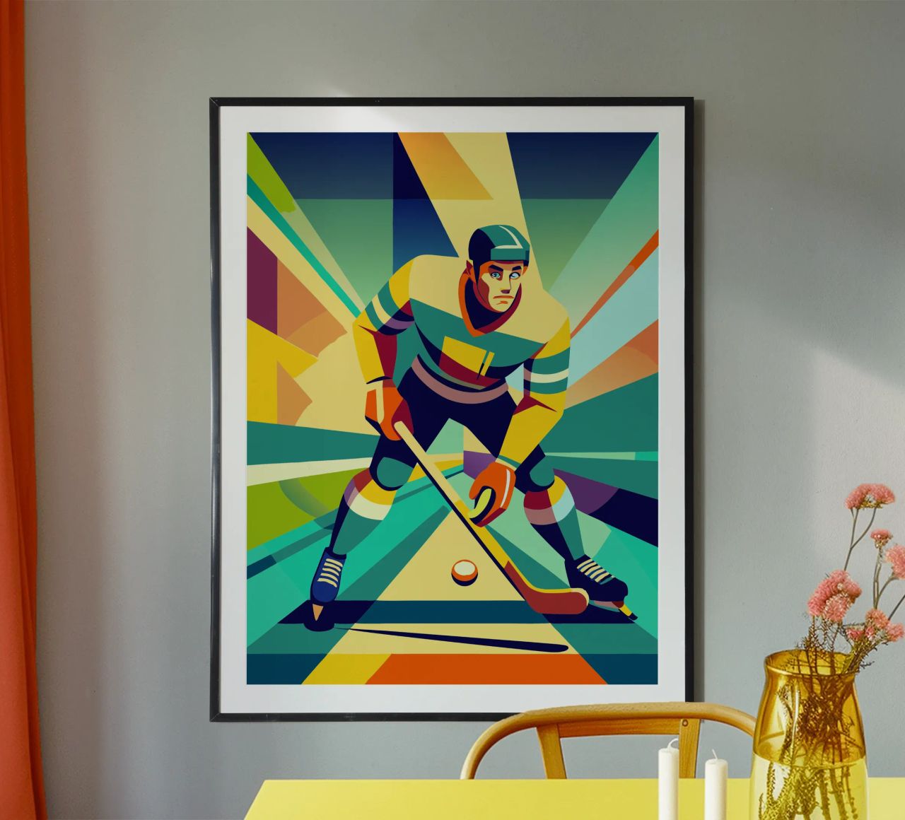 hockey sport vector imagination poster by Faiza