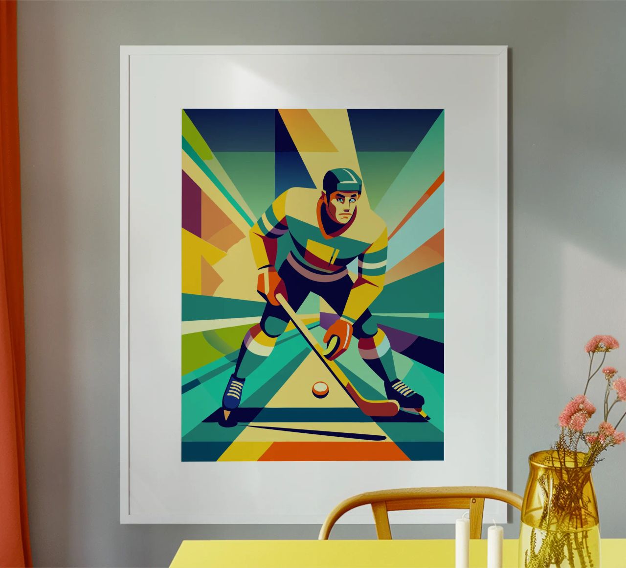hockey sport vector imagination poster by Faiza