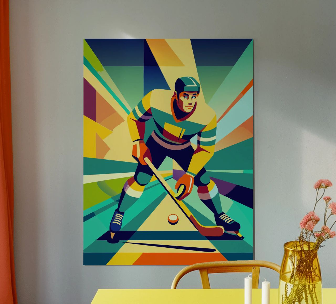 hockey sport vector imagination poster by Faiza