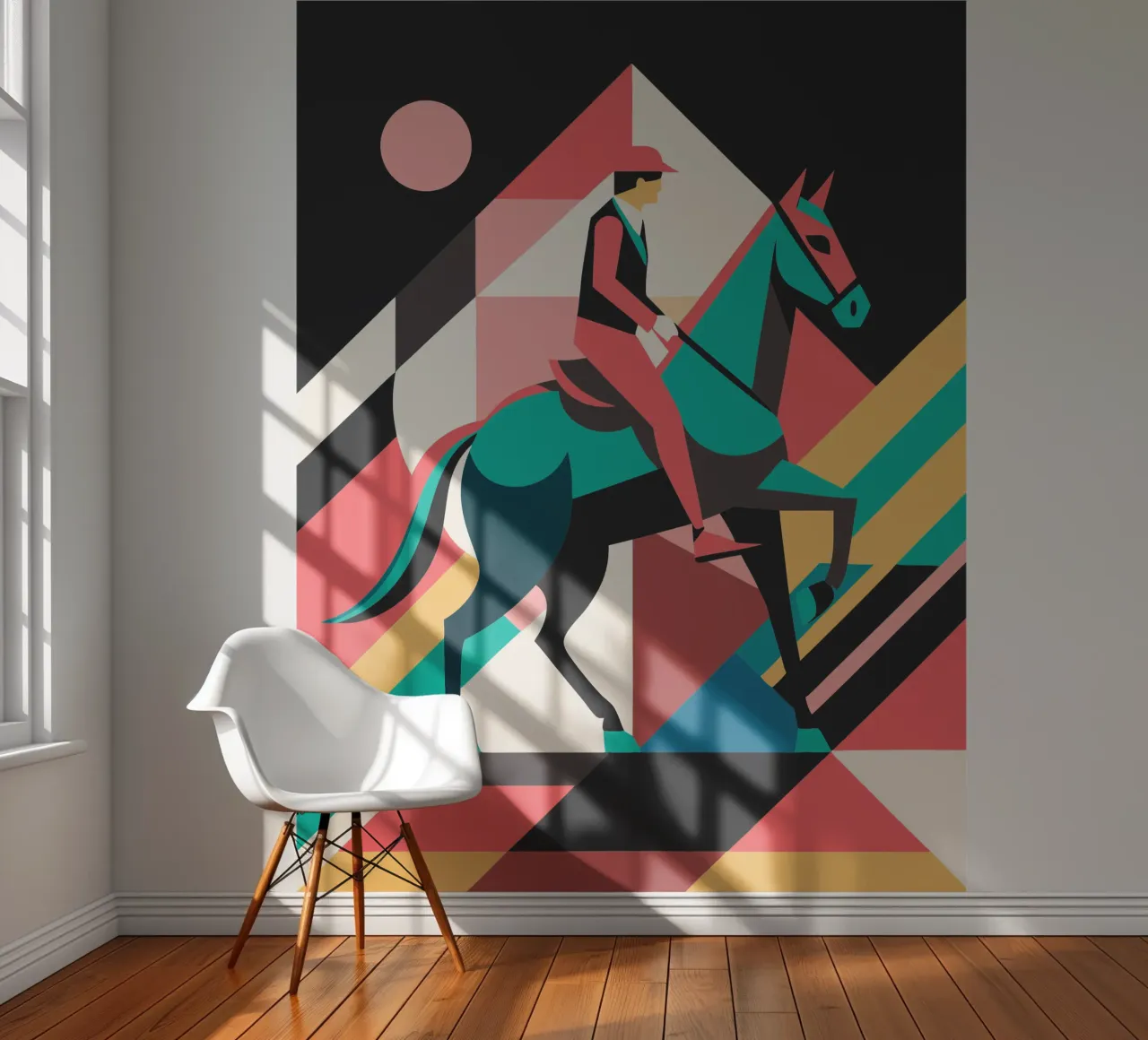equitación deporte vector imaginación papel para pared de Faiza