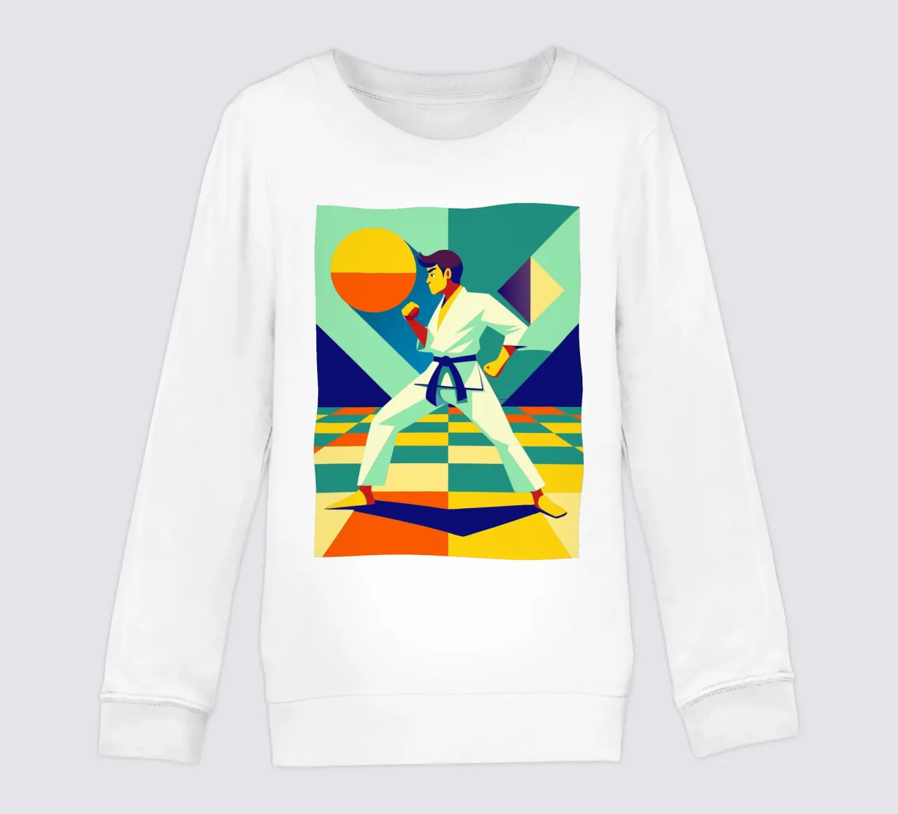 karate deporte vector imaginación sudadera para niño de Faiza