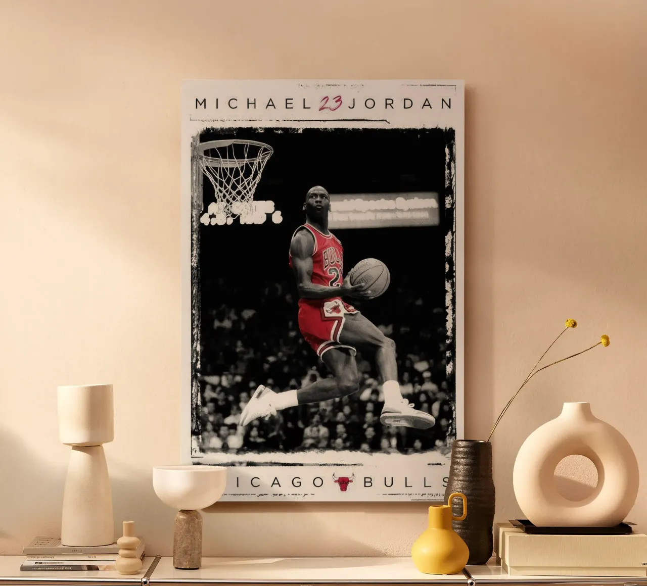 La schiacciata di Michael Jordan alluminio dibond da nice sport