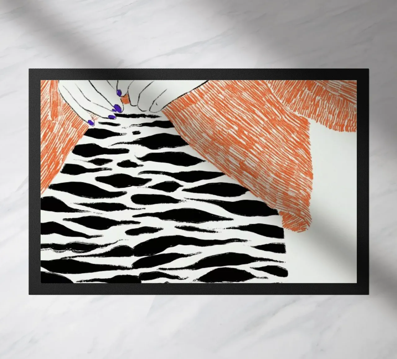 French Tuck zerbino da Graphite