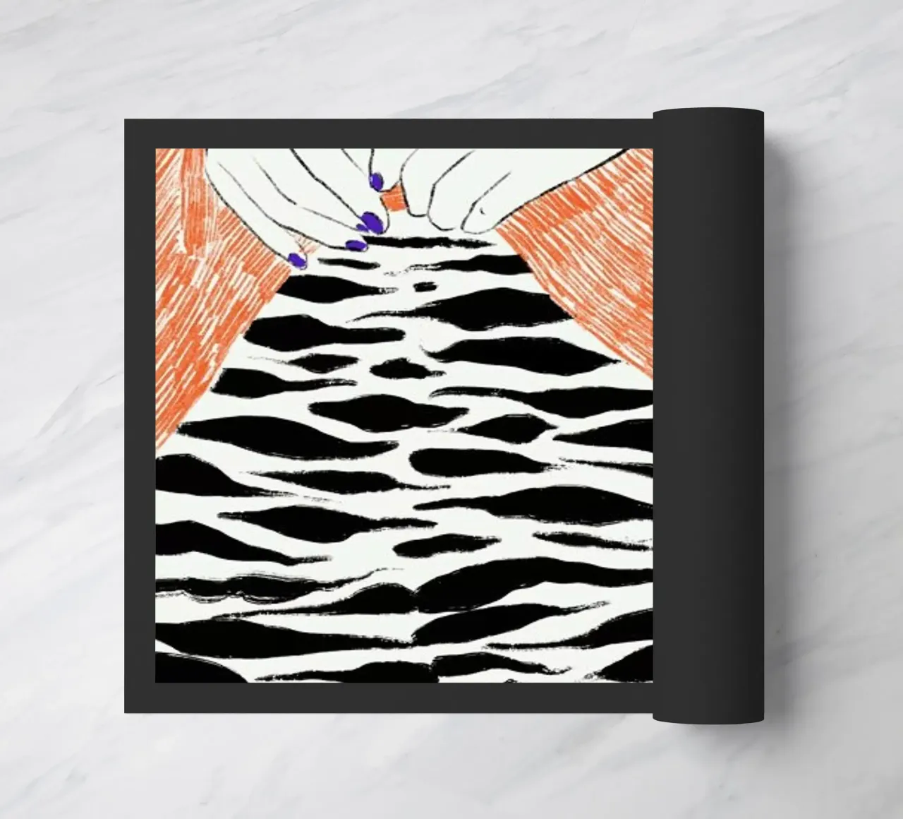 French Tuck zerbino da Graphite