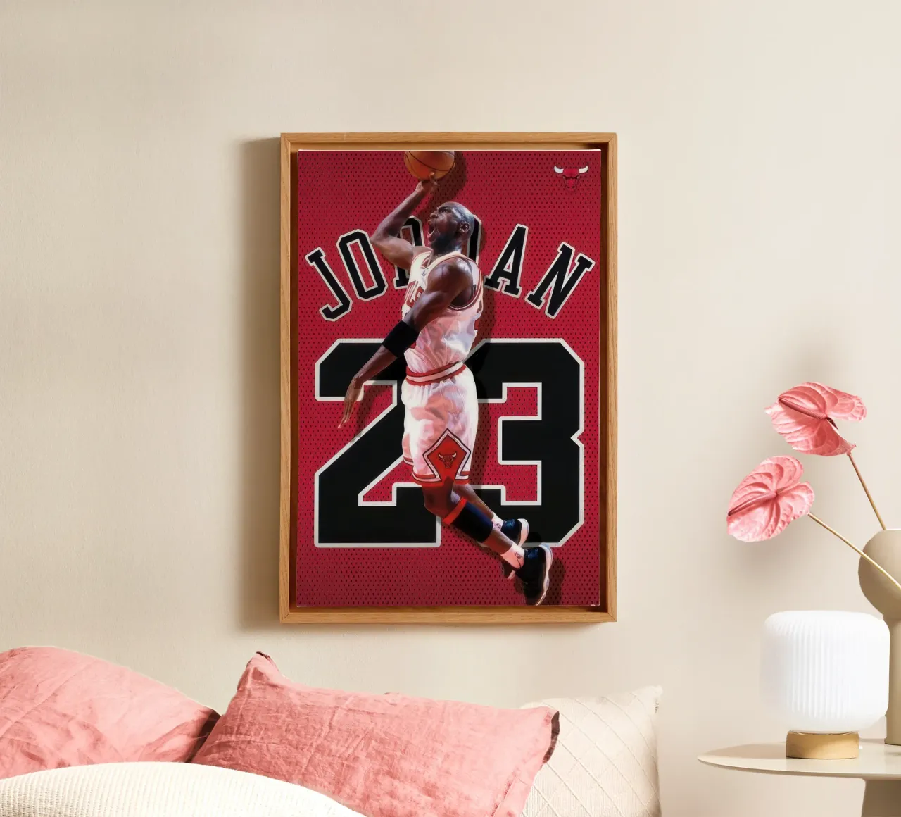 Michael Jordan - Maglia tela con Cornice a cassetta da nice sport