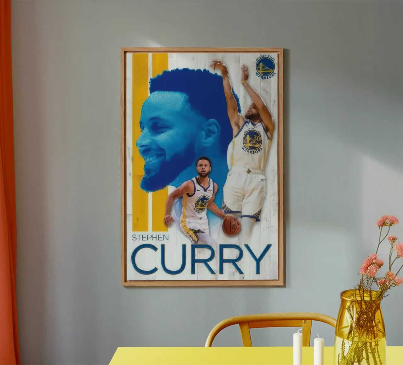 NBA Golden State Warriors - Stephen Curry 19 alluminio dibond da nice sport