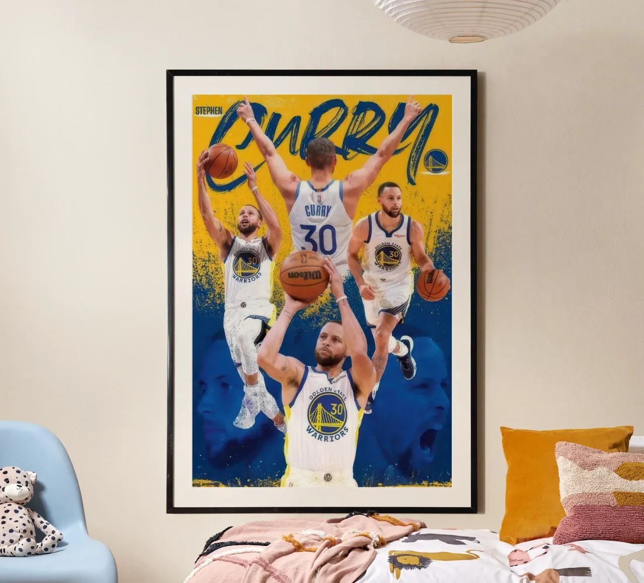 NBA Golden State Warriors - Stephen Curry 22 poster con telaio in alluminio da nice sport