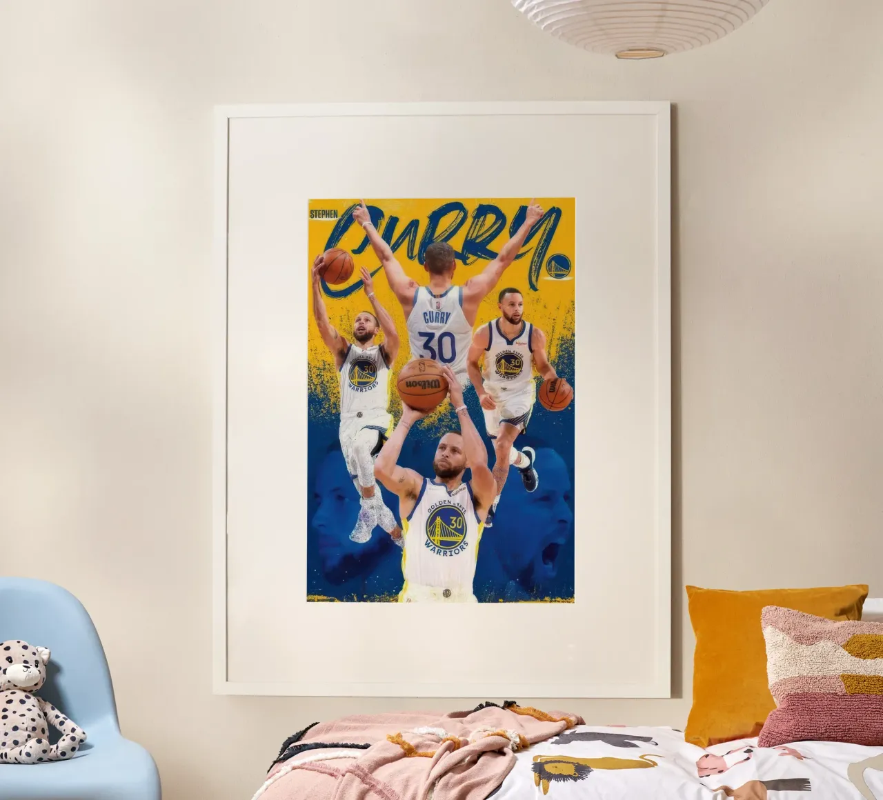 NBA Golden State Warriors - Stephen Curry 22 poster con telaio in alluminio da nice sport