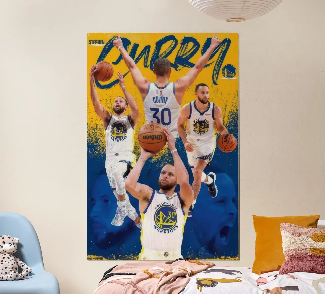 NBA Golden State Warriors - Stephen Curry 22 poster con telaio in alluminio da nice sport