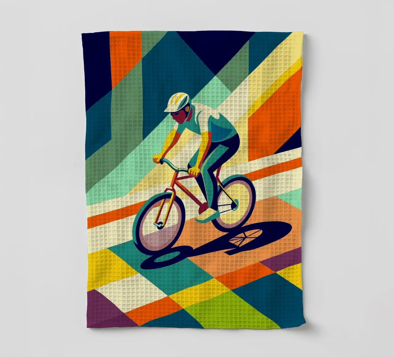 mountain bike sport vector imagination tea towel by Faiza