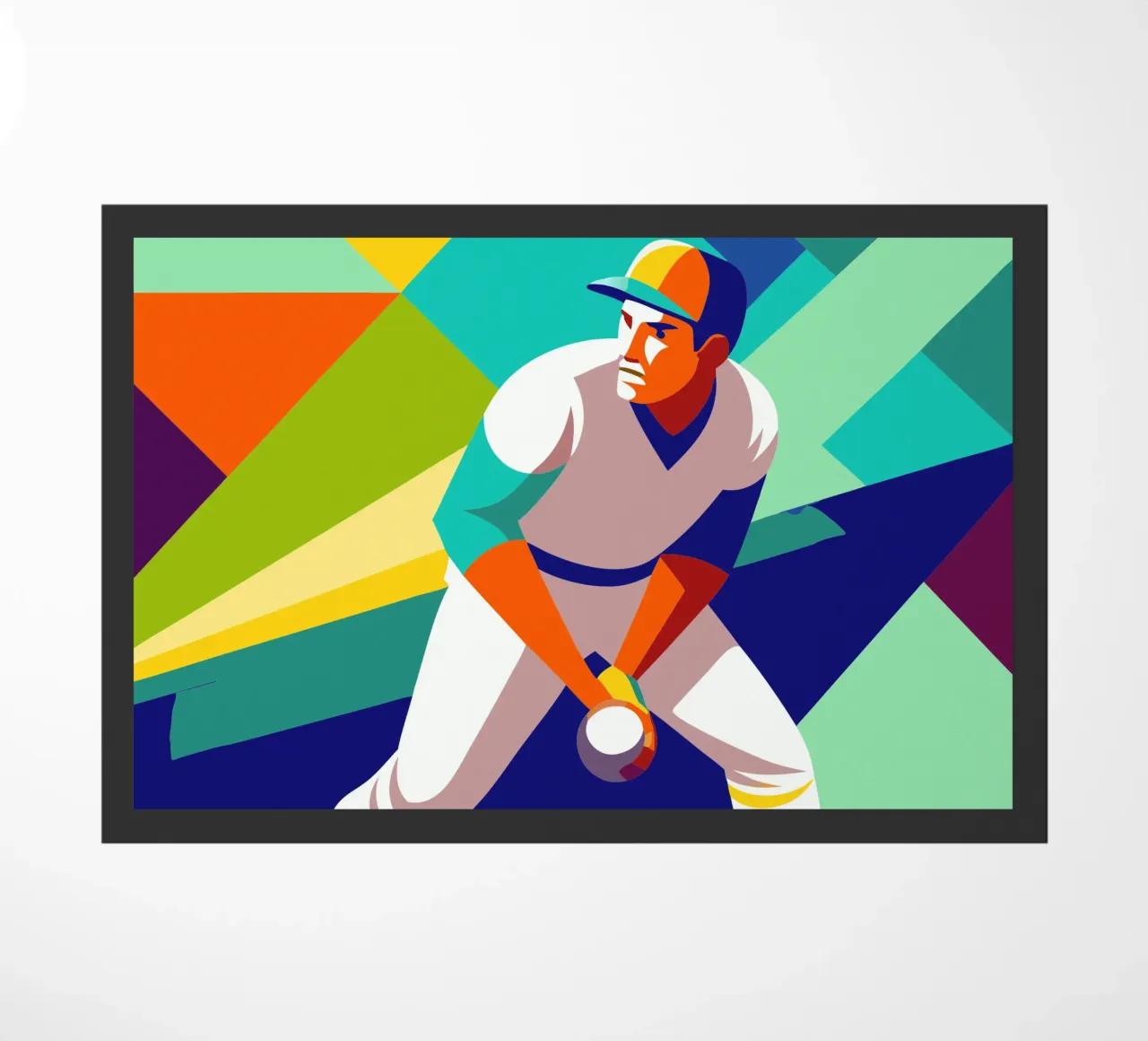 pitcher player sport vector imagination doormat by Faiza