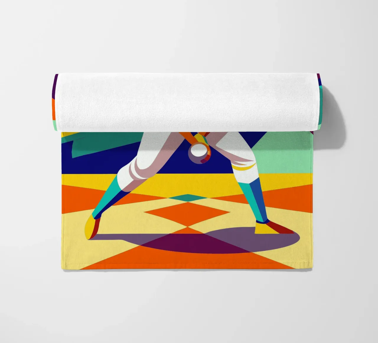 pitcher player sport vector imagination beach towel by Faiza