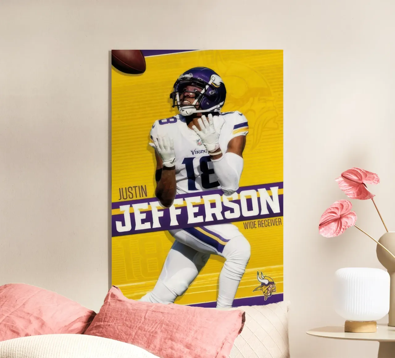 NFL Minnesota Vikings - Justin Jefferson 22 metacrilato de nice sport
