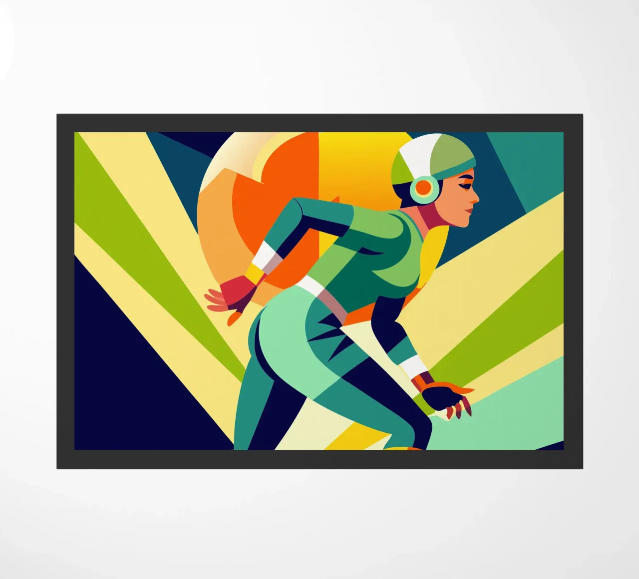 roller skate sport vector imagination doormat by Faiza