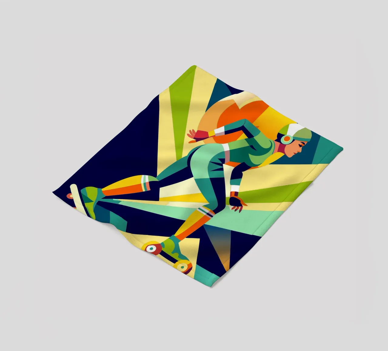 roller skate sport vector imagination fleece blanket by Faiza