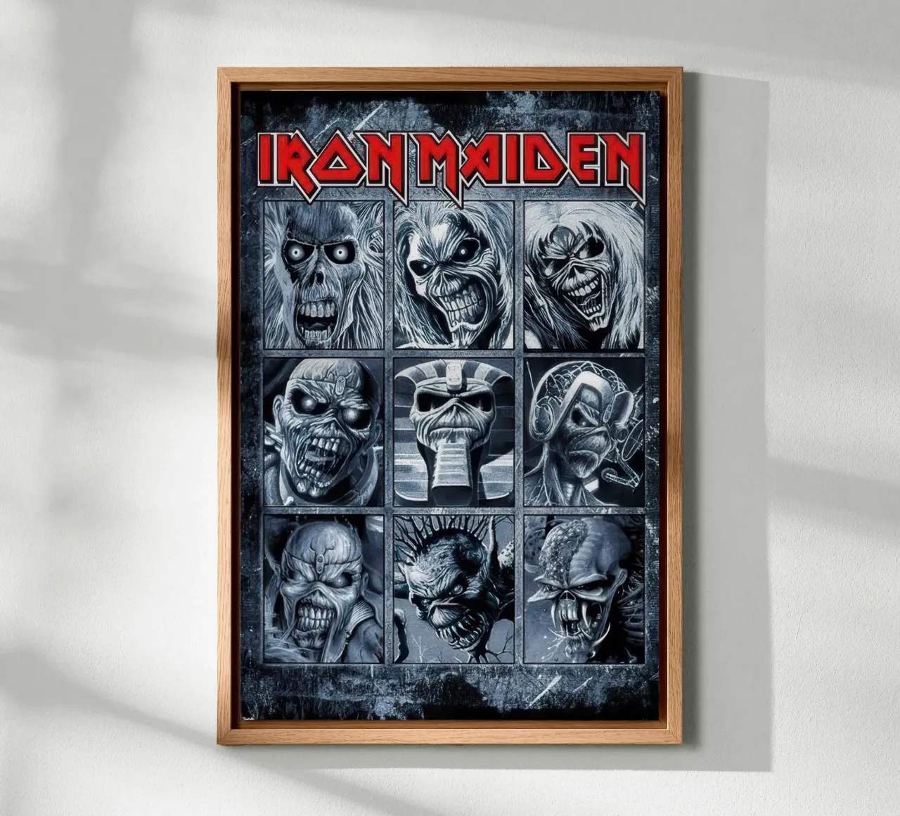 Iron Maiden - Griglia tela con Cornice a cassetta da Band Merch