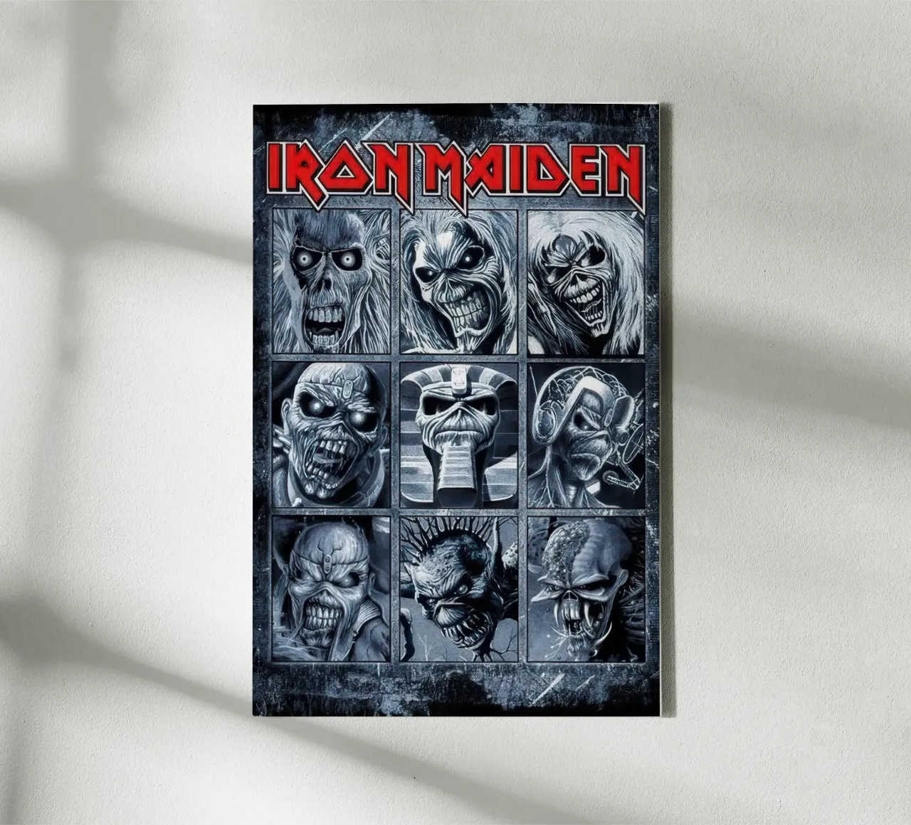 Iron Maiden - Griglia tela con Cornice a cassetta da Band Merch