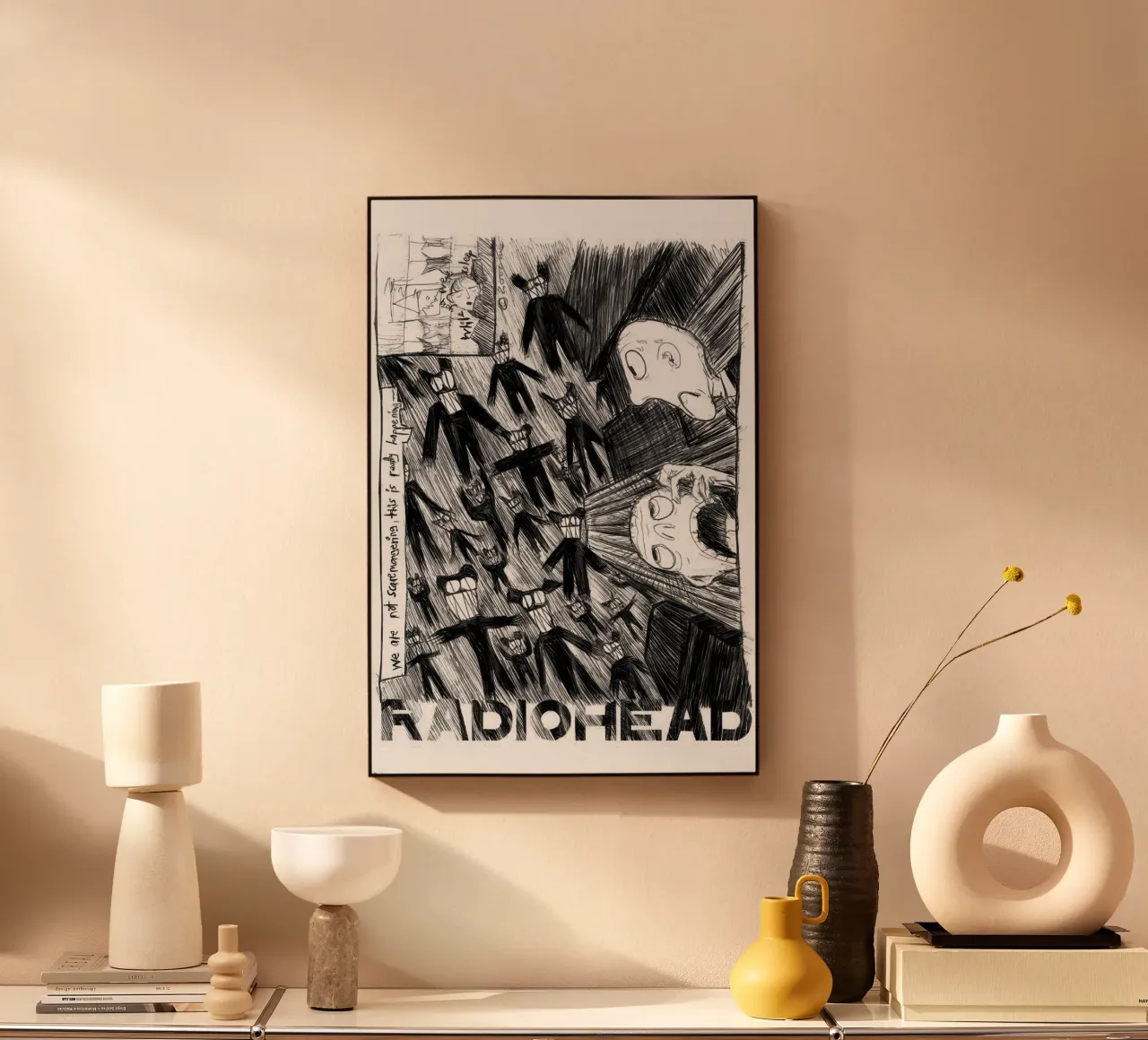 Radiohead - Scribble alluminio dibond da Band Merch