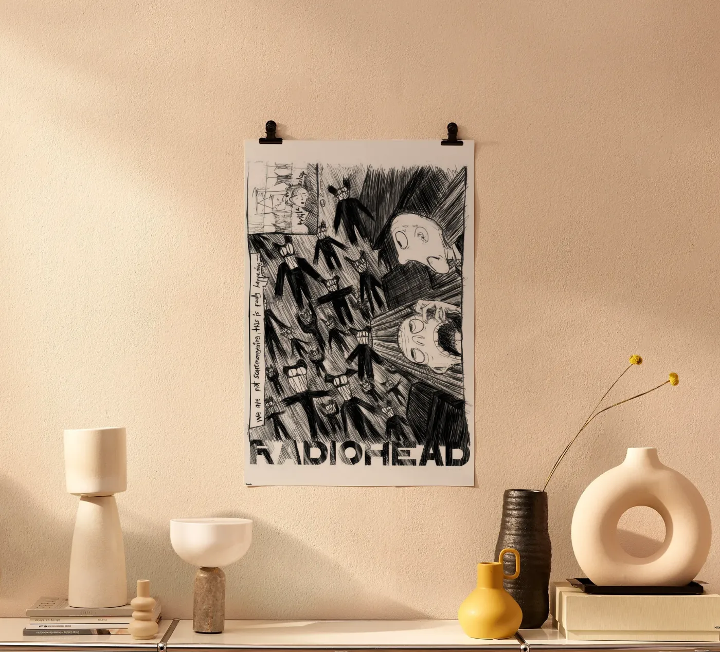 Radiohead - Scribble Poster von Band Merch