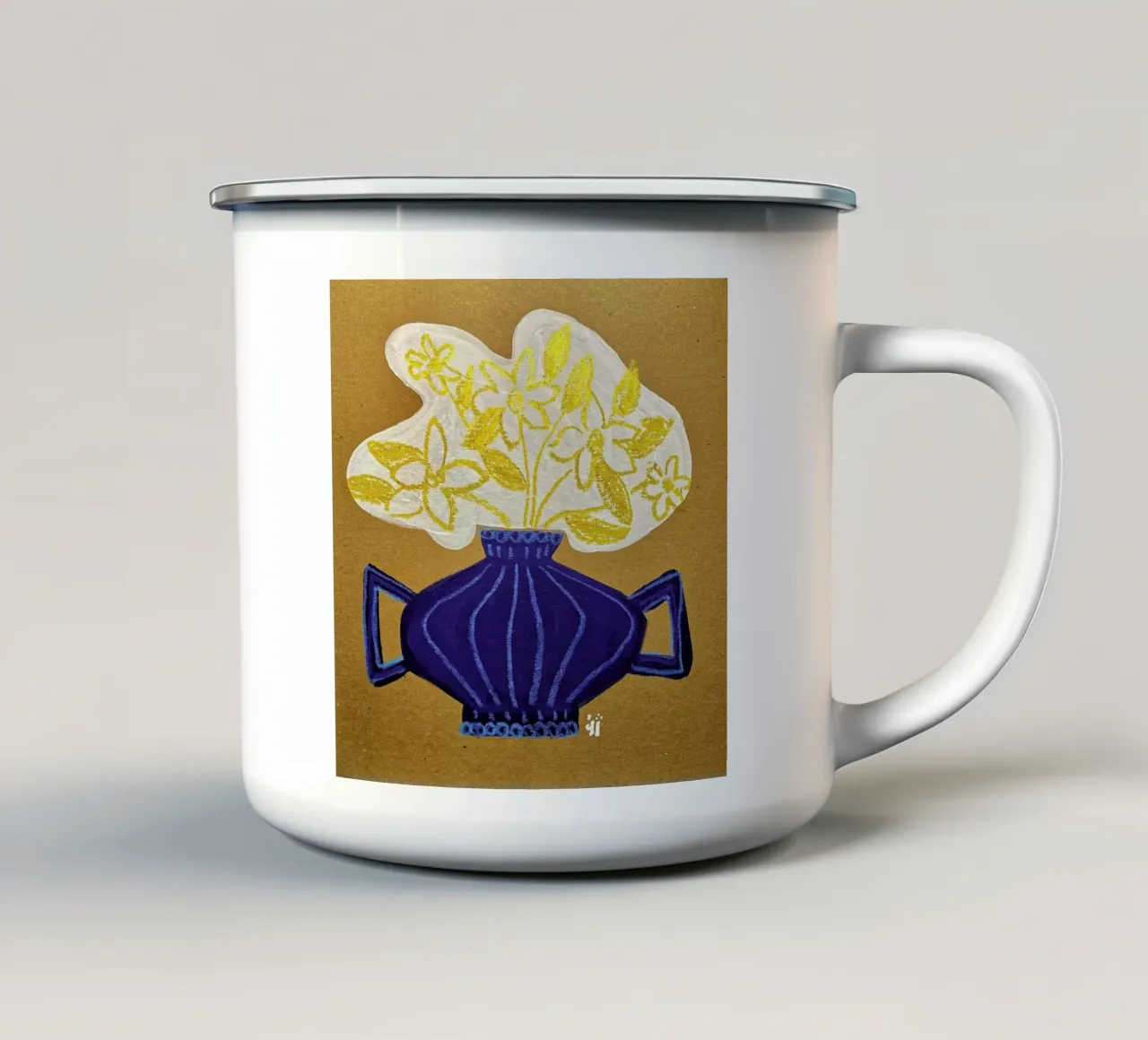 The Flowers tazza in smalto da Paloma Kua