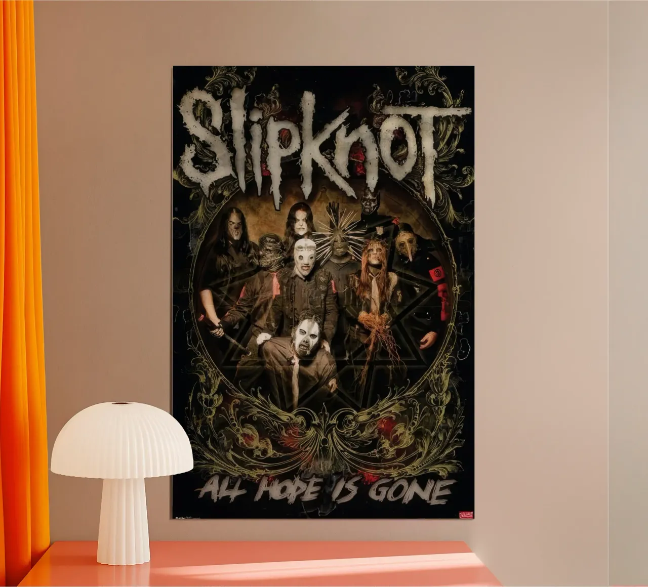 Slipknot - Hope Is Gone-gigapixel poster con telaio in legno da Band Merch