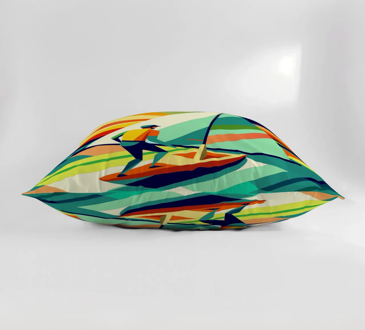 sailing sport vector imagination decorative cushion by Faiza