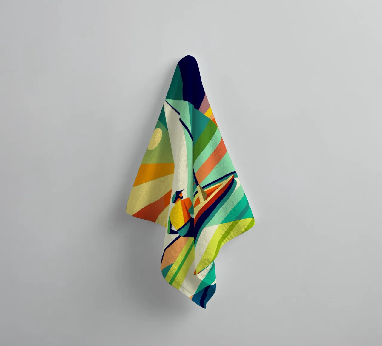 sailing sport vector imagination towel by Faiza