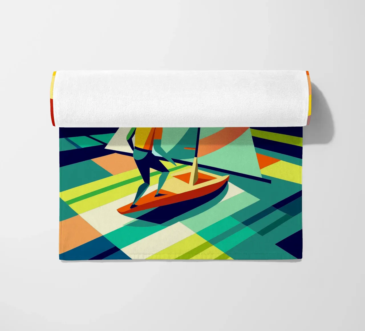 sailing sport vector imagination beach towel by Faiza