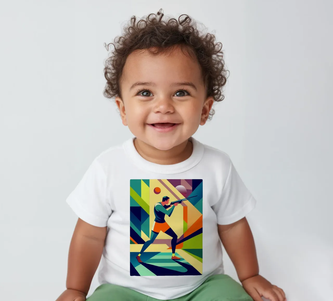 schießen sport vektor fantasie kunst Baby T-Shirt von Faiza