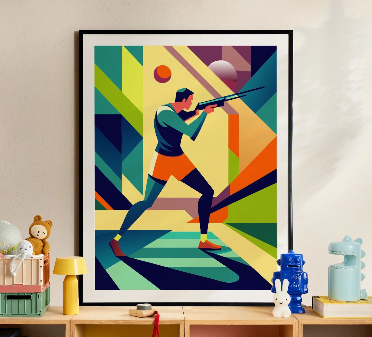 sport de tir vectoriel art de l'imagination poster de Faiza