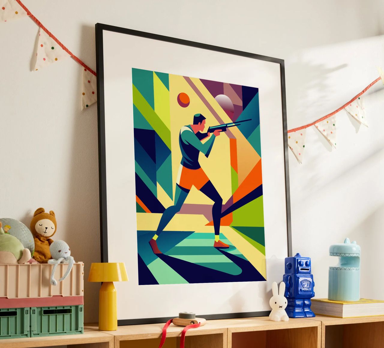 sport de tir vectoriel art de l'imagination poster de Faiza